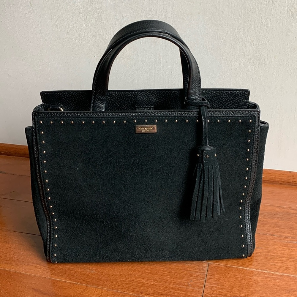 Kate Spade West Street Suede and Leather Abby Satchel and Crossbody